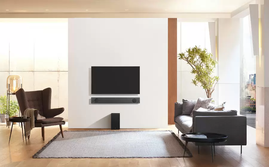 Barra de sonido en casa