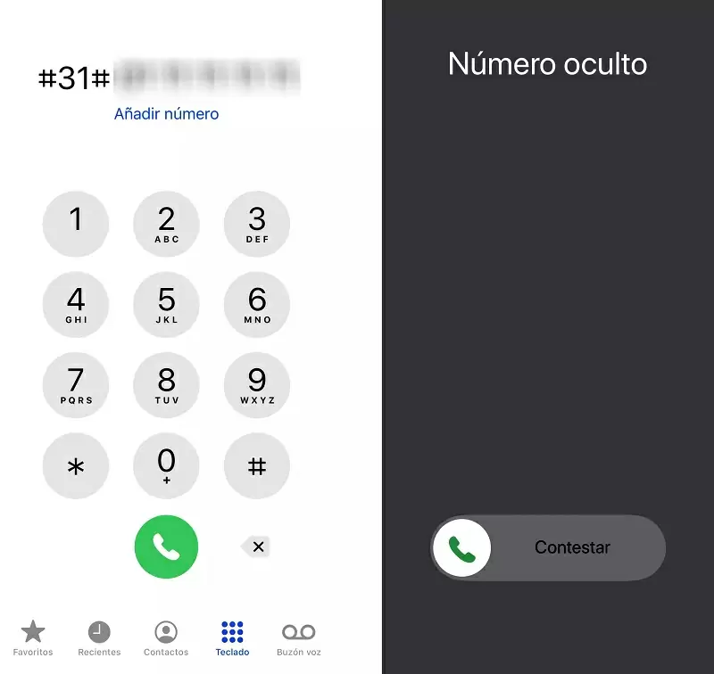 llamar con numero oculto