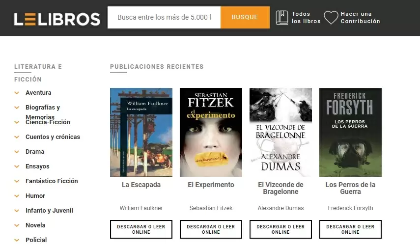 Mejores webs para descargar libros gratis en PDF, Ebooks y ePub sin registrarse 1 Mejores webs para descargar libros gratis en PDF, Ebooks y ePub sin registrarse - lelibros