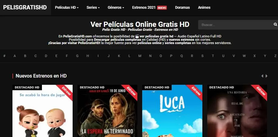 Películas online gratis para el 2021 