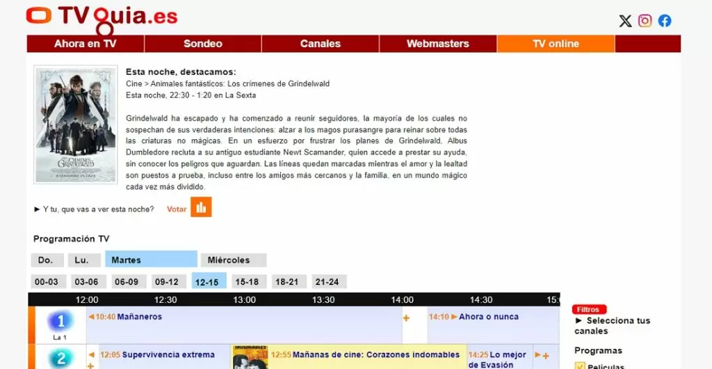 PhotocallTV 3 Guia de Canales